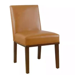 Kirklands Home Blair Carmel Leather Dining Chair Brown Best