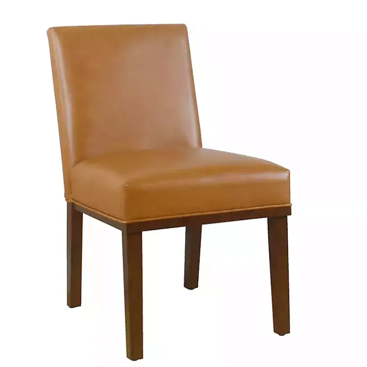 Kirklands Home Blair Carmel Leather Dining Chair Brown Best