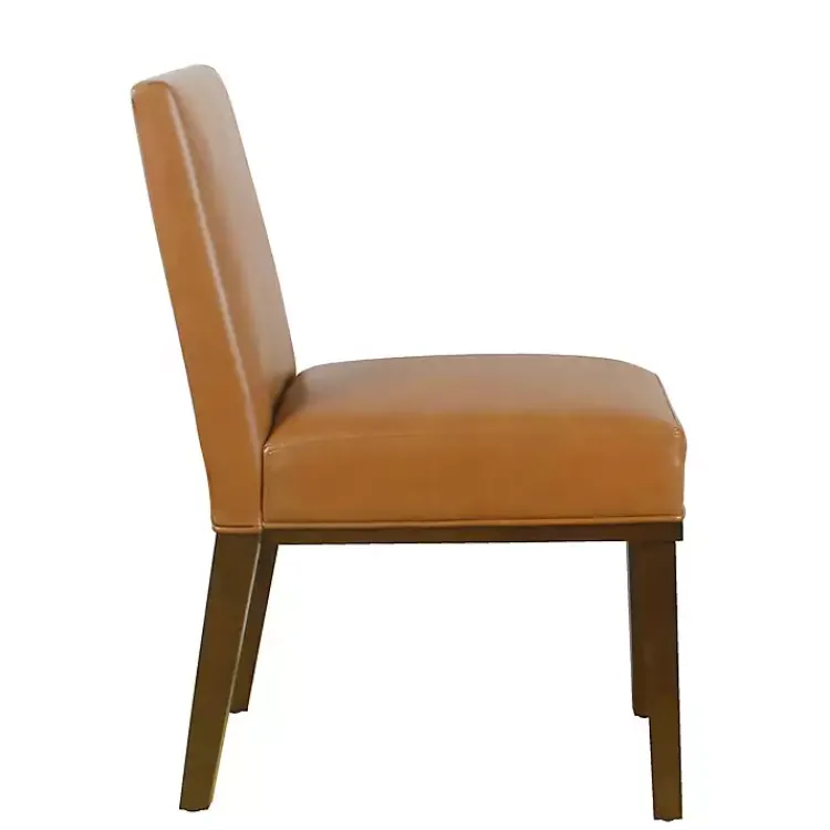Kirklands Home Blair Carmel Leather Dining Chair Brown Best