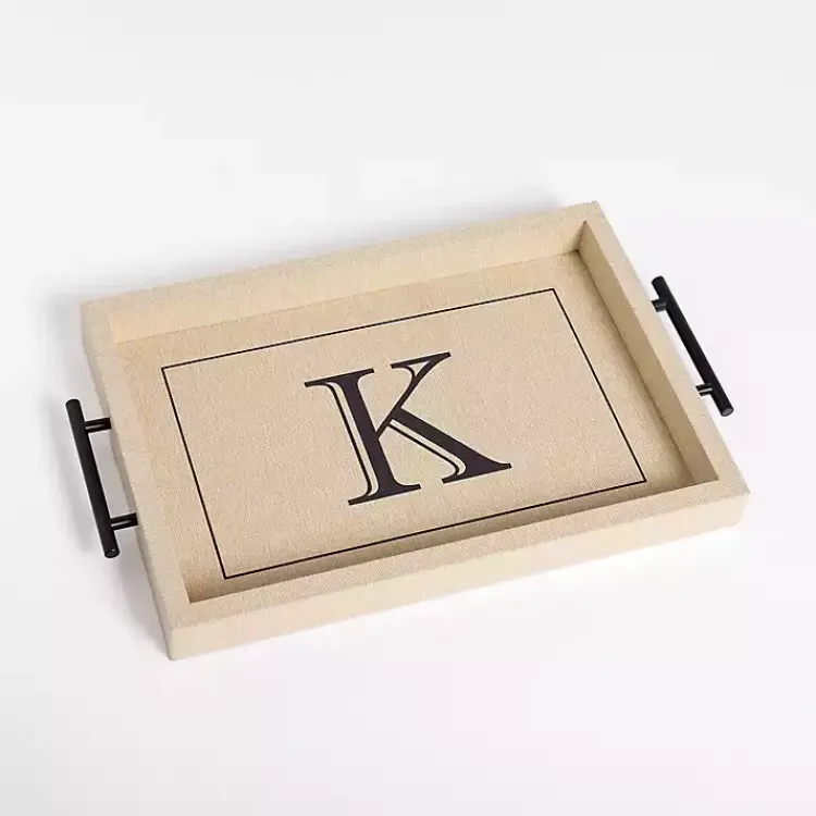 Decorative Trays>Kirklands Home Blair Monogram K Tray
