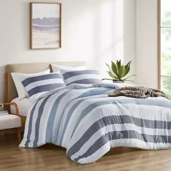 Kirklands Home Blake Blue Stripe 3-pc. Full/Queen Comforter Set Discount