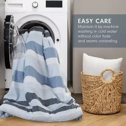 Kirklands Home Blake Blue Stripe 3-pc. King Comforter Set Hot