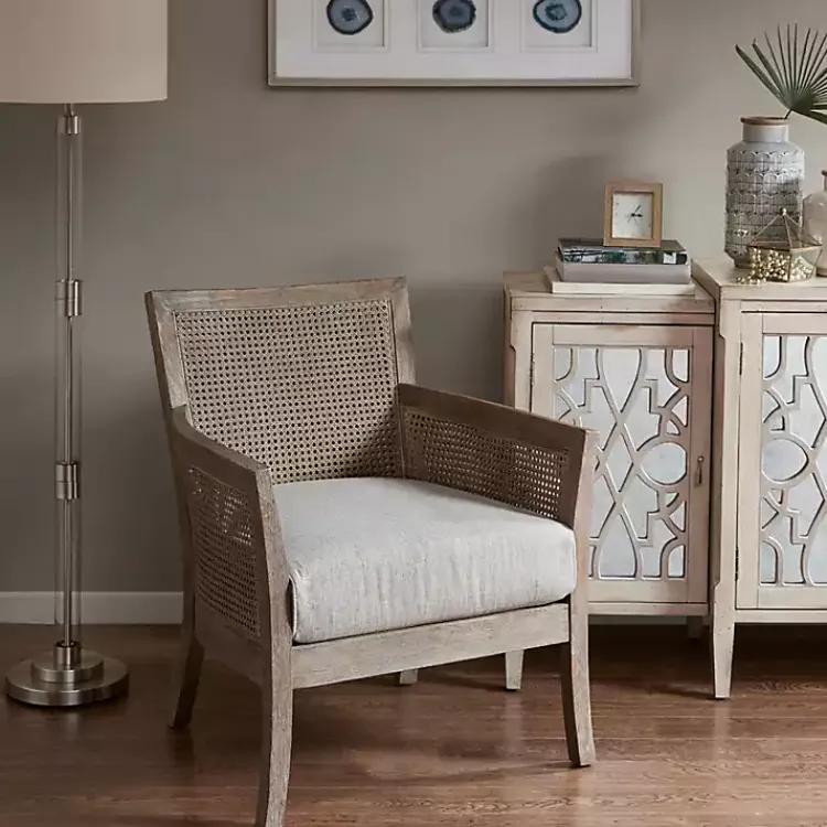 Kirklands Home Blake Cane Back Accent Chair Tan Clearance