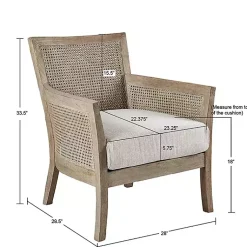 Kirklands Home Blake Cane Back Accent Chair Tan Clearance
