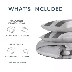 Kirklands Home Blake Gray Stripe 3-pc. Full/Queen Comforter Set Best