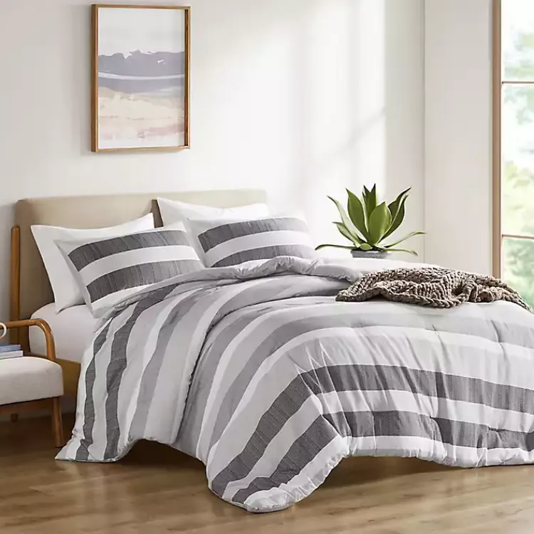 Kirklands Home Blake Gray Stripe 2-pc. Twin/Twin XL Comforter Set Best