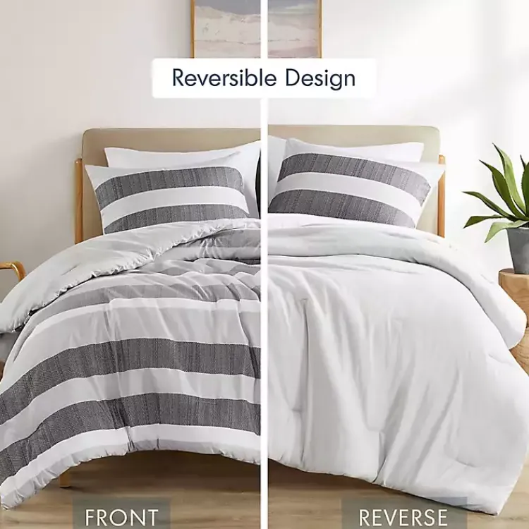 Kirklands Home Blake Gray Stripe 2-pc. Twin/Twin XL Comforter Set Best