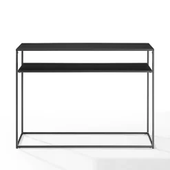 Kirklands Home Blake Simple Metal Console Table Black Best
