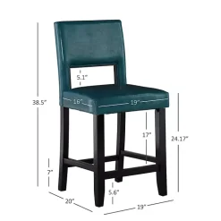 Kirklands Home Blakely Seat Counter Stool with Black Base Blue Online