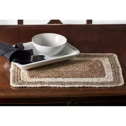 Kirklands Home Bleached Border Jute Placemats