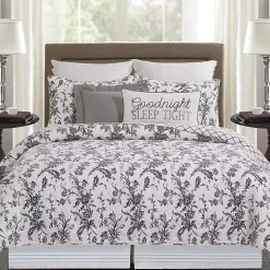 Kirklands Home Bleighton Black Floral 3-pc. Full/Queen Quilt Set Online