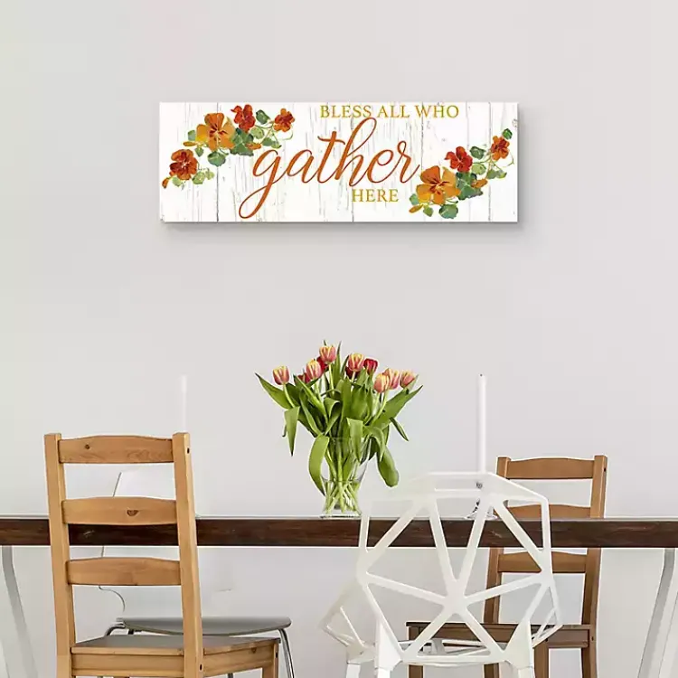 Fall>Kirklands Home Bless All Who Gather Here Fall Canvas Art Print