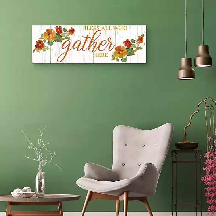Fall>Kirklands Home Bless All Who Gather Here Fall Canvas Art Print