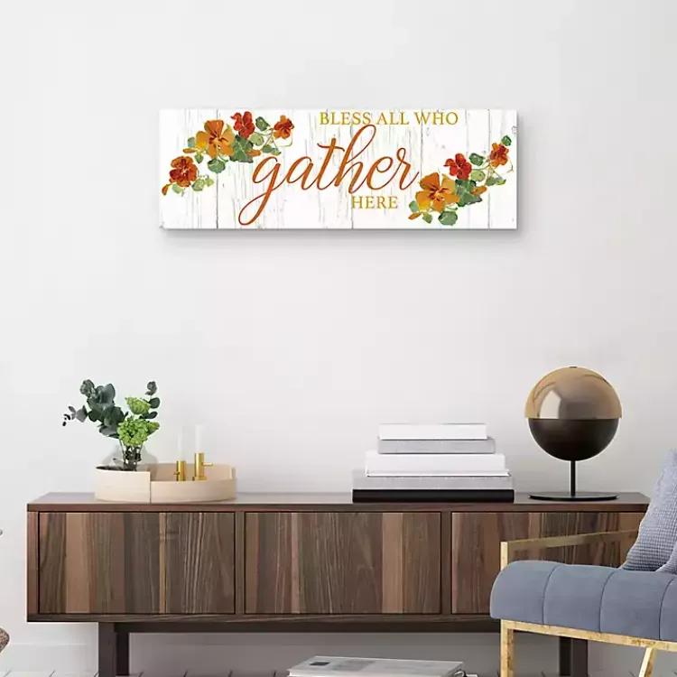 Fall>Kirklands Home Bless All Who Gather Here Fall Canvas Art Print