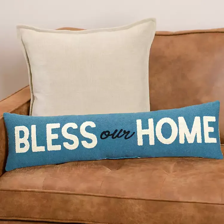 Pillows>Kirklands Home Bless Our Home Bench Pillow