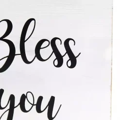 Kirklands Home Bless You Wood Tissue Box Cover White Clearance