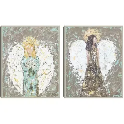 Christmas Decorations>Kirklands Home Blessed Angels Framed Art Prints, Set of 2 Multi