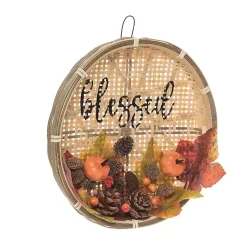 Fall>Kirklands Home Blessed Basket Harvest Wreath Wall Plaque