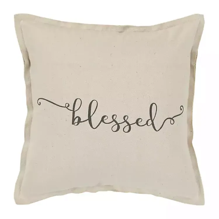 Pillows>Kirklands Home Blessed Pillow Tan