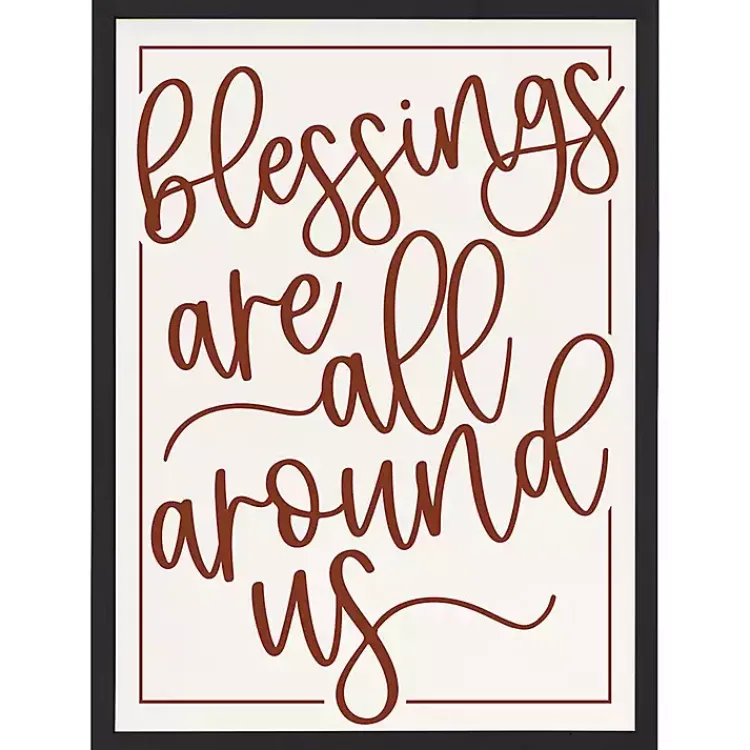 Fall>Kirklands Home Blessings Around Us Framed Wall Plaque