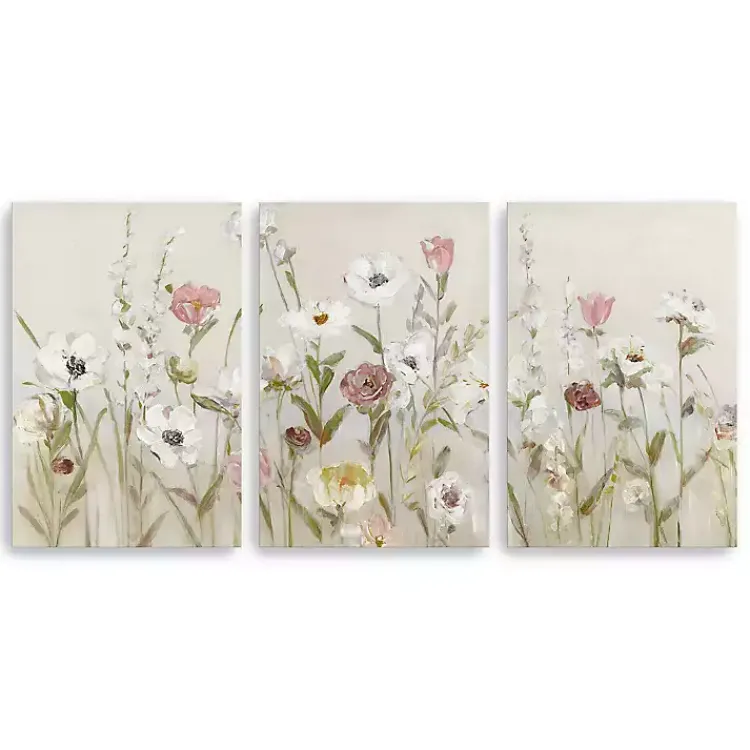 Kirklands Home Blooming Around Canvas Art Prints, Set of 3 Multi Discount