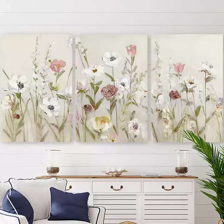 Kirklands Home Blooming Around Canvas Art Prints, Set of 3 Multi Discount