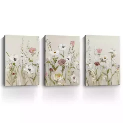 Kirklands Home Blooming Around Canvas Art Prints, Set of 3 Multi Discount