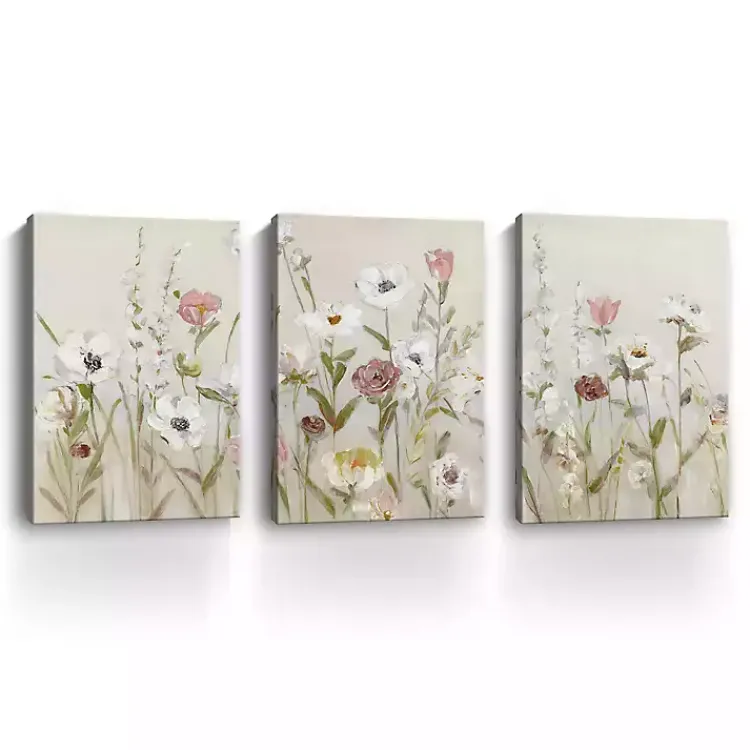 Kirklands Home Blooming Around Canvas Art Prints, Set of 3 Multi Discount
