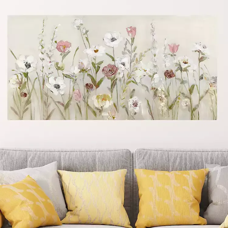 Kirklands Home Blooming Around Giclee Canvas Art Print Tan Clearance