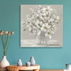 Kirklands Home Blooming Magnolias Canvas Art Print, 20x20 in. Gray Best
