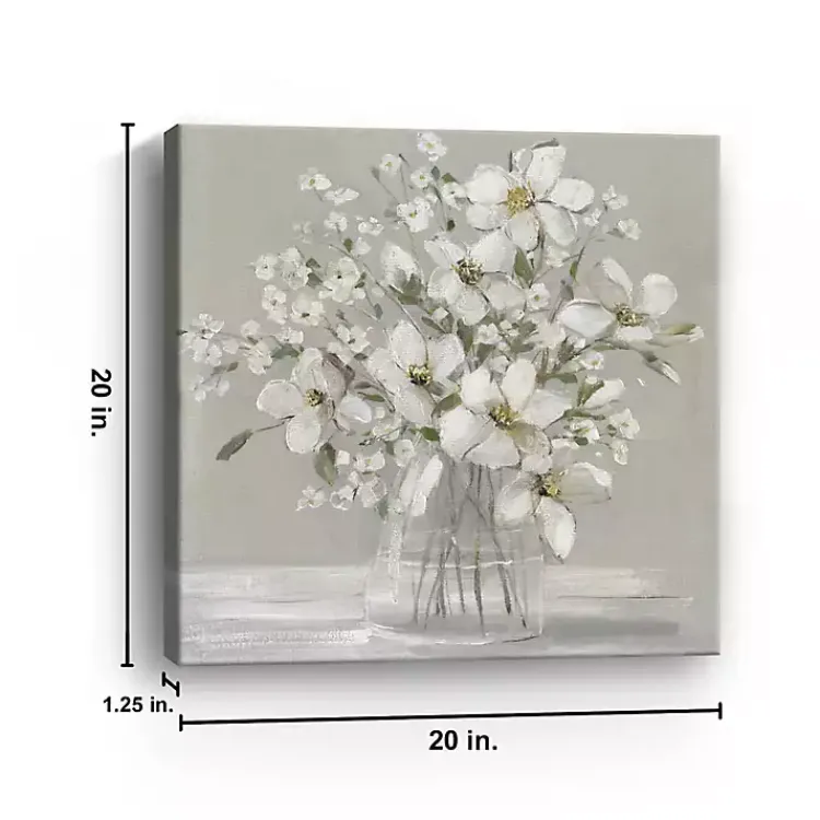 Kirklands Home Blooming Magnolias Canvas Art Print, 20x20 in. Gray Best