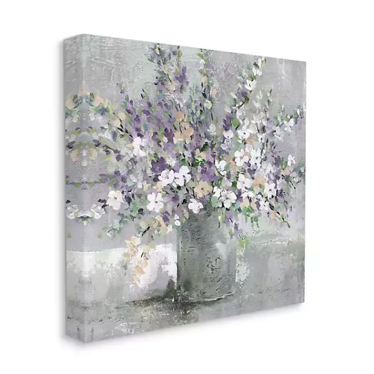 Kirklands Home Blossoming Aster Bouquet Canvas Print, 30x30 in. Gray Discount