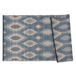Kirklands Home Blue & Gray Diamond Stripe Outdoor Area Rug, 3x6 Discount