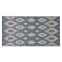Kirklands Home Blue & Gray Diamond Stripe Outdoor Area Rug, 3x6 Discount
