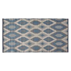 Kirklands Home Blue & Gray Diamond Stripe Outdoor Area Rug, 3x6 Discount