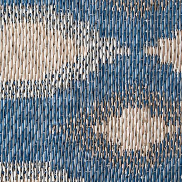 Kirklands Home Blue & Gray Diamond Stripe Outdoor Area Rug, 3x6 Discount