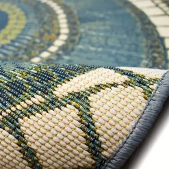 Kirklands Home Blue & Green Circles Indoor/Outdoor Rug, 3x4