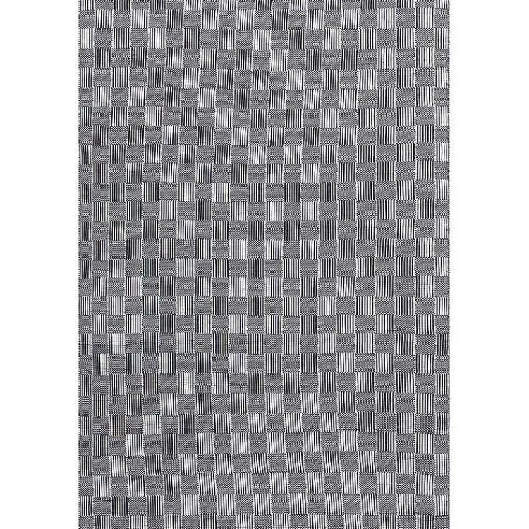 Kirklands Home Blue & Ivory Checkered Indoor/Outdoor Runner, 3x8 Outlet