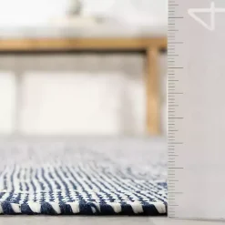 Kirklands Home Blue & Ivory Checkered Indoor/Outdoor Rug, 8x10 New