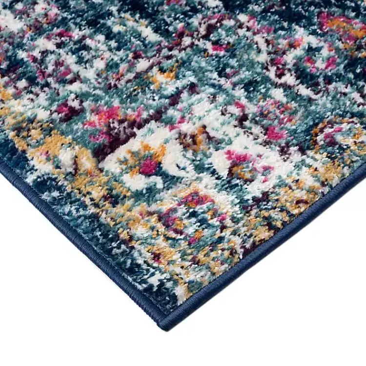 Kirklands Home Blue & Orange Boho Medallion Area Rug, 5x7 Hot