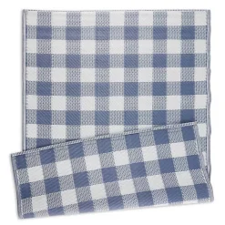 Kirklands Home Blue & White Buffalo Check Outdoor Area Rug, 4x6