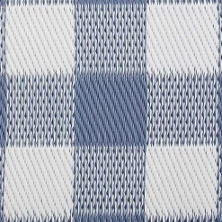 Kirklands Home Blue & White Buffalo Check Outdoor Area Rug, 4x6
