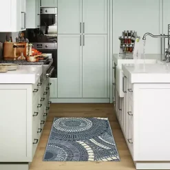 Kirklands Home Blue & White Circles Indoor/Outdoor Rug, 2x3 Sale