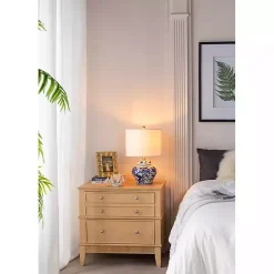 Kirklands Home Blue & Floral Ceramic Table Lamp White Outlet