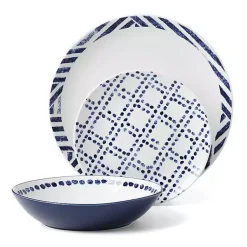 Kirklands Home Blue & White Harbour 12-pc. Dinnerware Set