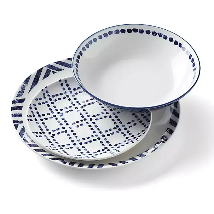 Kirklands Home Blue & White Harbour 12-pc. Dinnerware Set