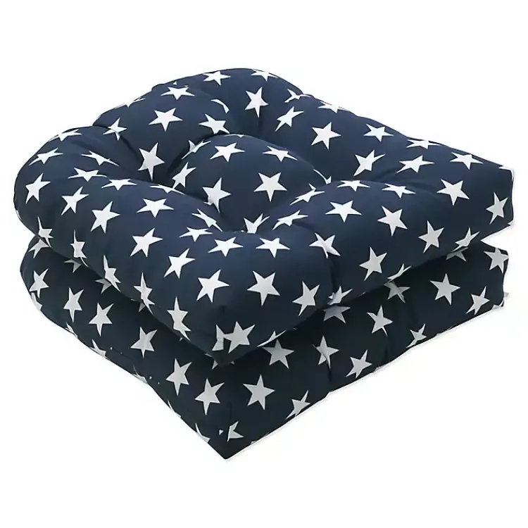 Kirklands Home Blue & White Stars Outdoor Seat Cushions, Set of 2 Sale