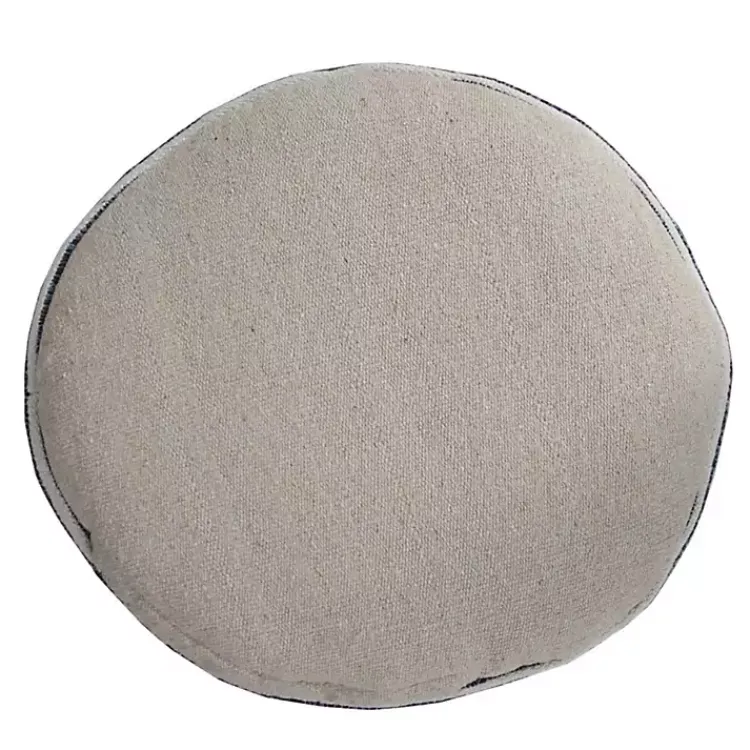 Poufs & Floor Cushions>Kirklands Home Blue & White Stripe Organic Cotton Pouf