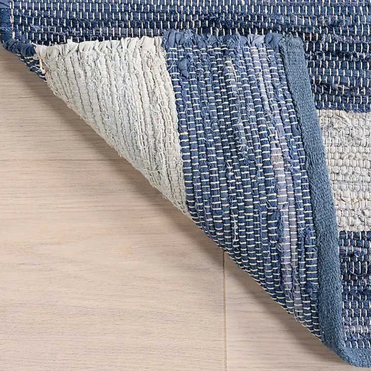 Kirklands Home Blue & White Striped Indoor/Outdoor Rug, 5x8 Sale