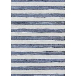 Kirklands Home Blue & White Striped Indoor/Outdoor Rug, 6x9 Sale